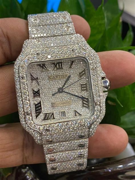 Cartier Santos watch with diamonds